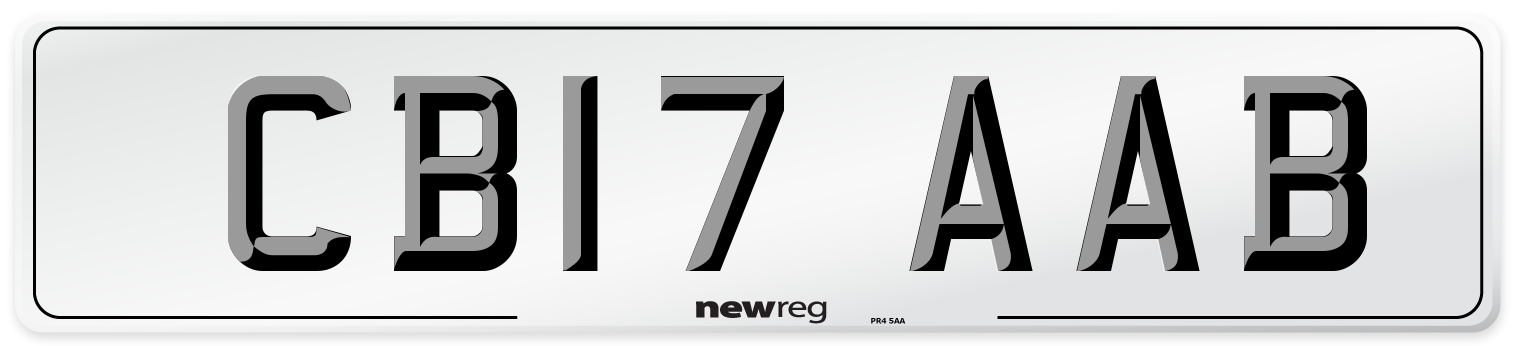 CB17 AAB Number Plate from New Reg